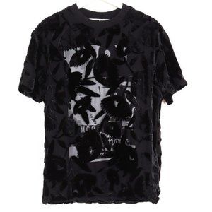 ALEXANDER McQUEEN McQ Velvet Embellished Graphic Print T-Shirt